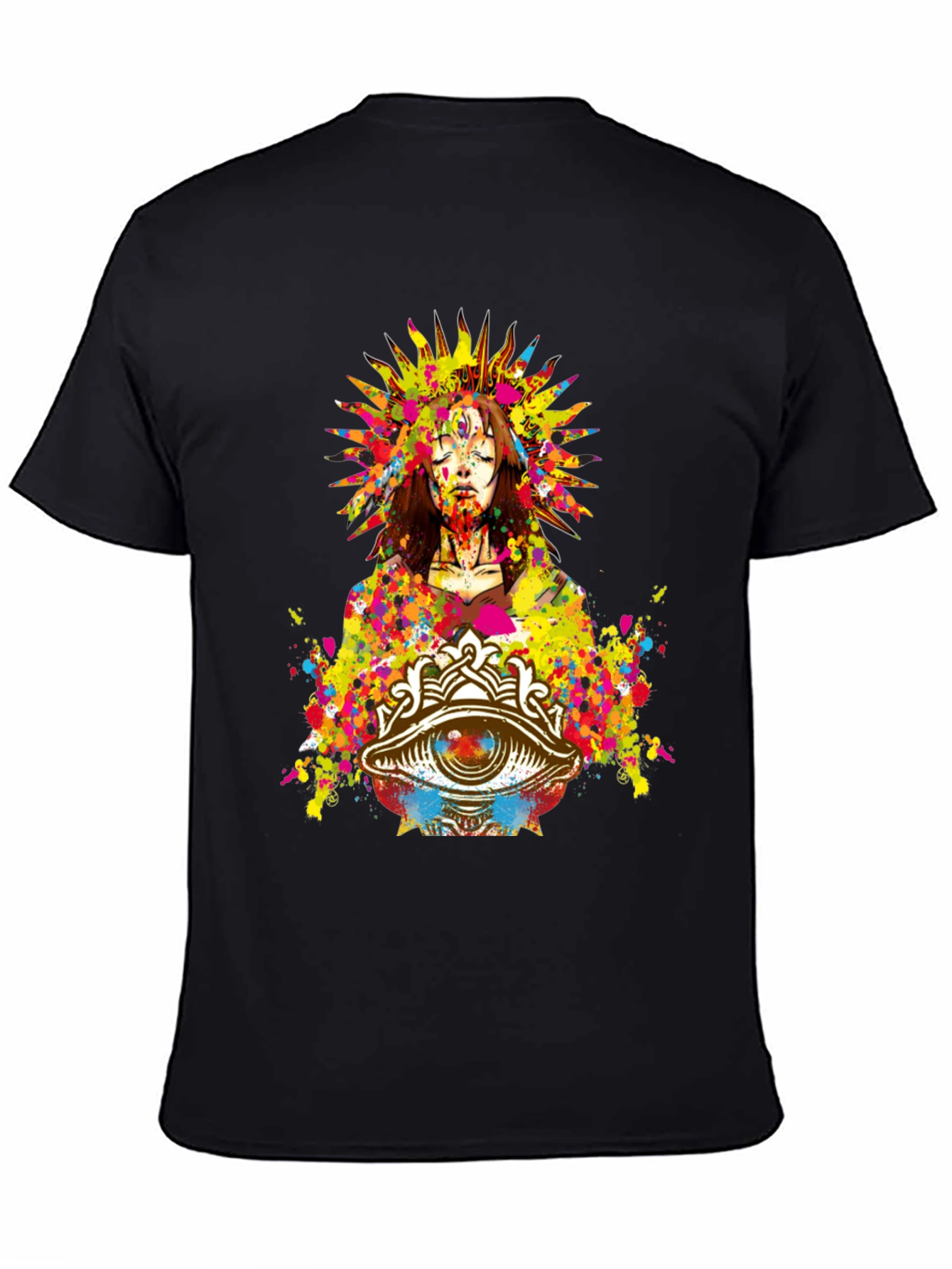 Mystic Eye Graphic Print Black T-Shirt