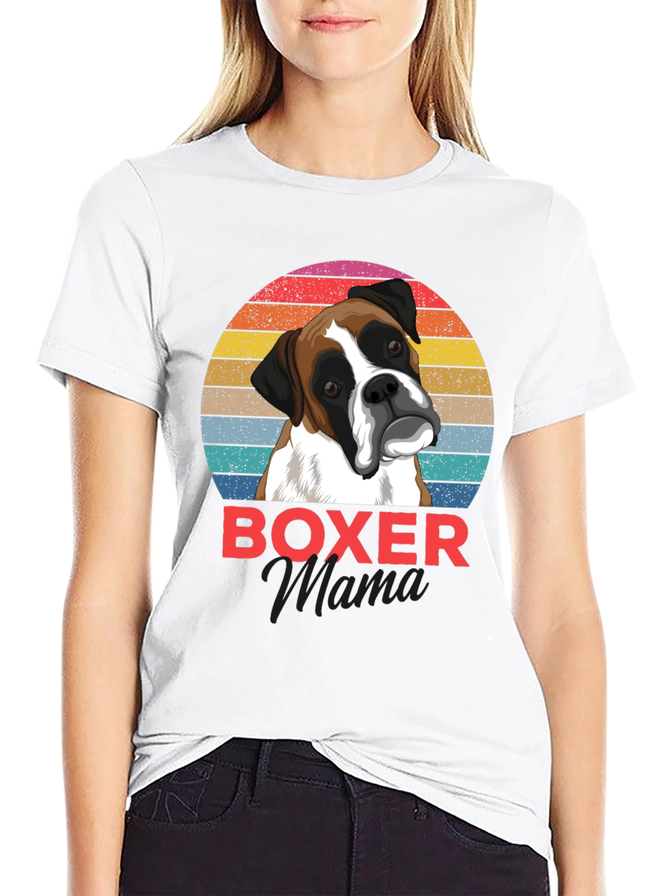 Boxer Mama Graphic Tee - Dog Lover Shirt