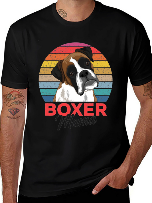 Boxer Mama Graphic Tee - Dog Lover Shirt