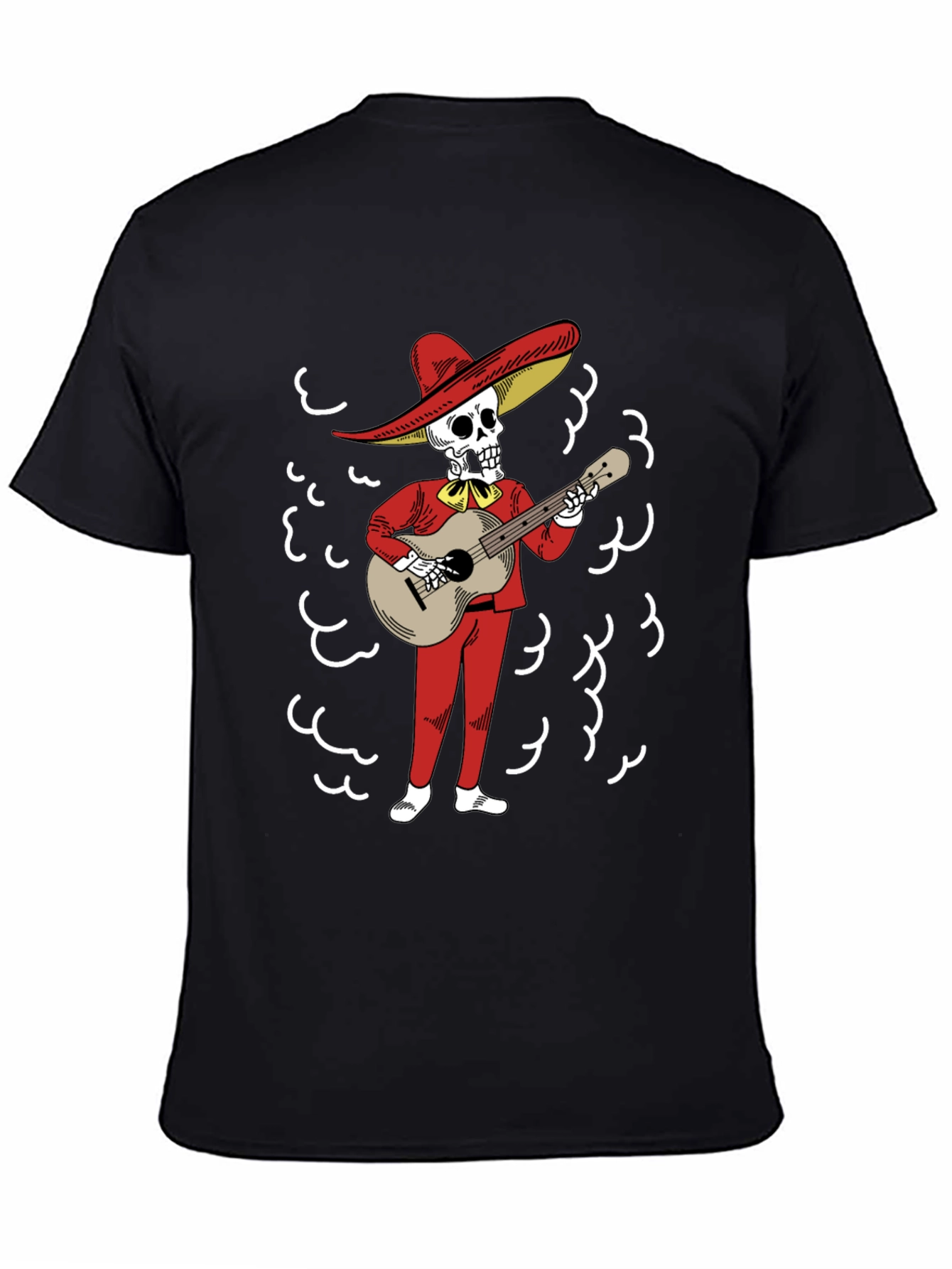 Mariachi Skeleton Graphic T-Shirt