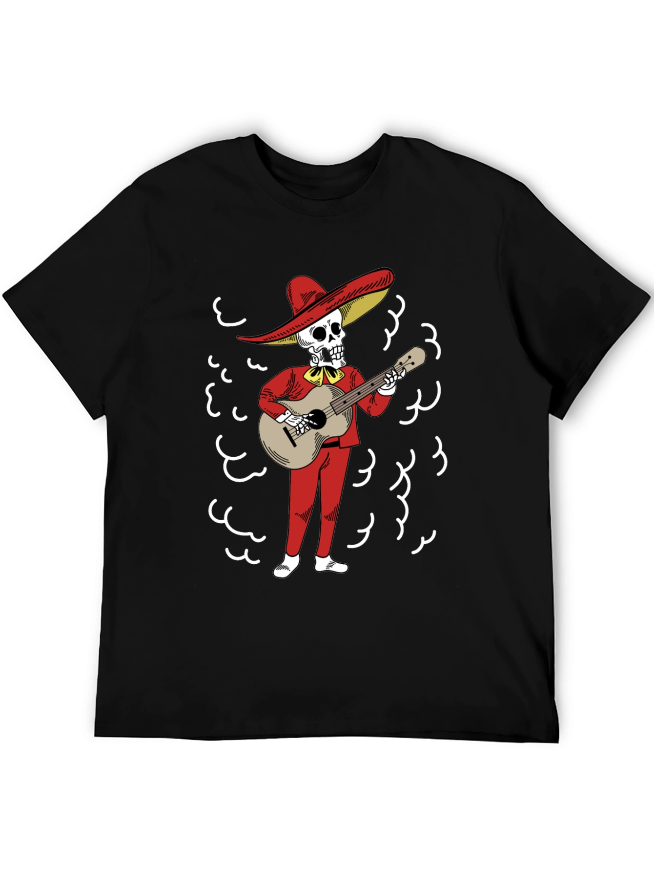 Mariachi Skeleton Graphic T-Shirt