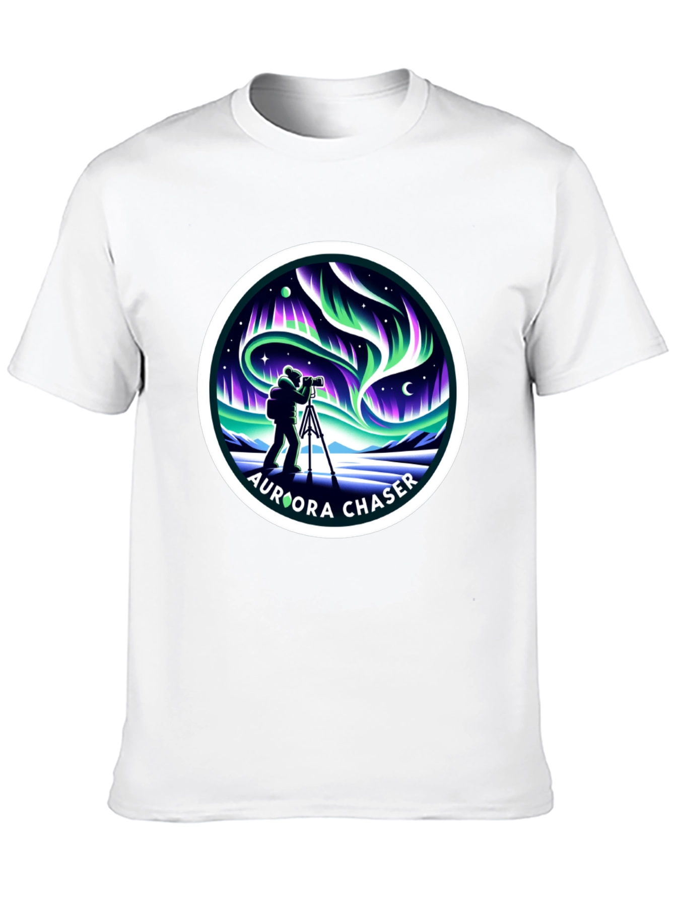 Aurora Chaser Graphic Tee - Stargazing Adventure