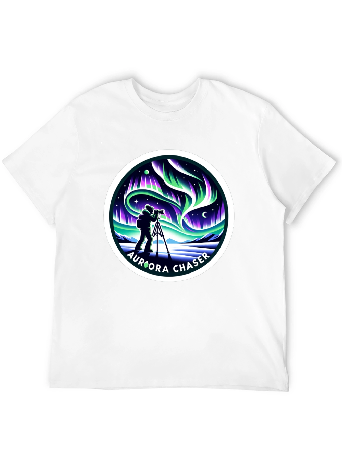 Aurora Chaser Graphic Tee - Stargazing Adventure