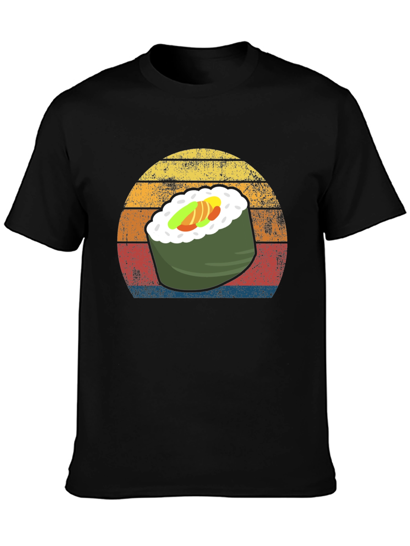 Sushi Roll Retro Graphic T-Shirt