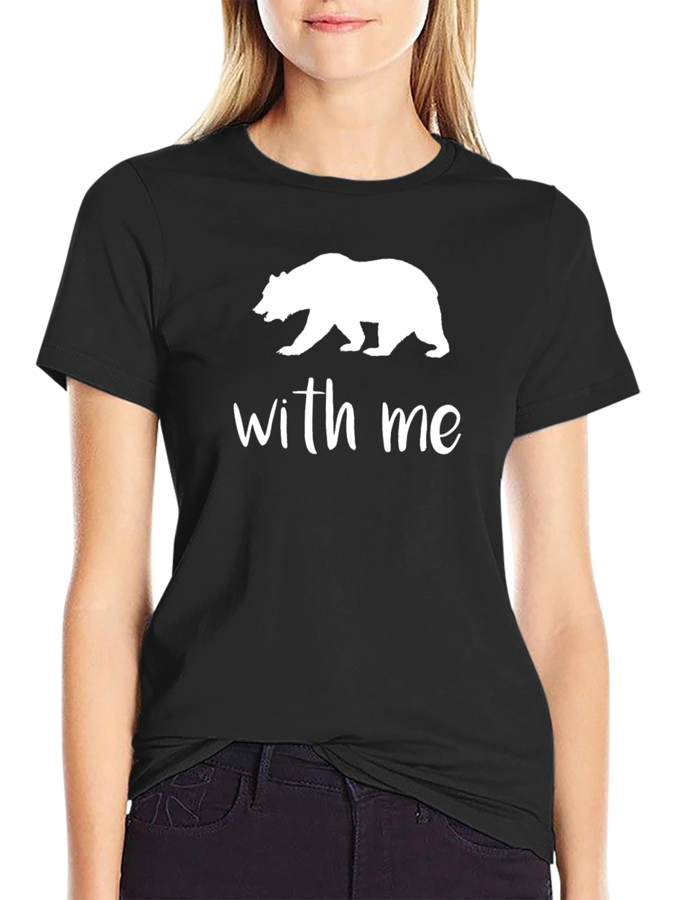 Bear With Me Graphic Tee - Black