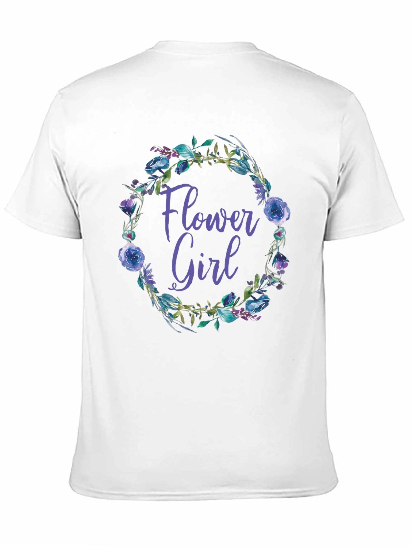 Flower Girl Floral Wreath Graphic Tee