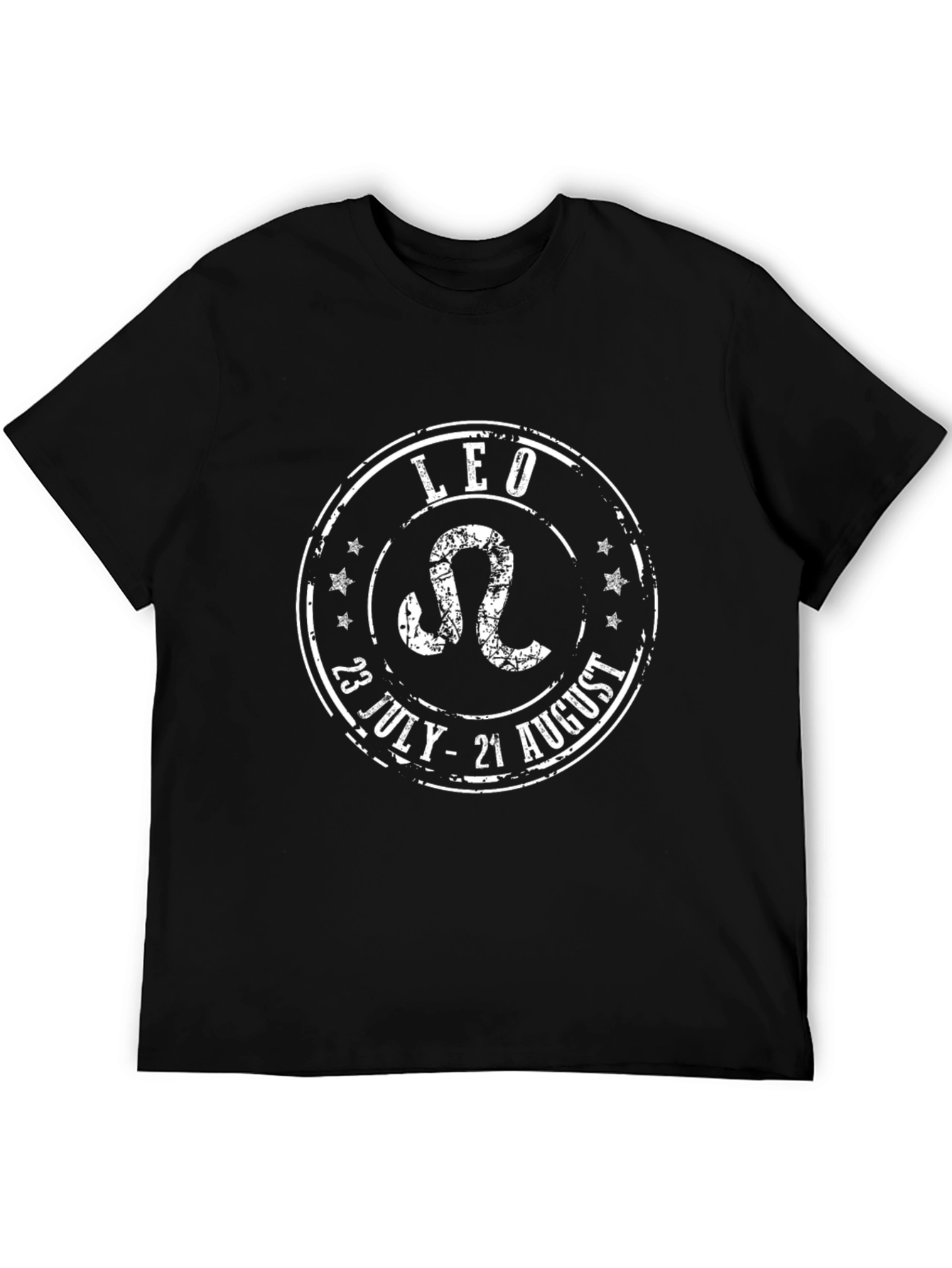 Leo Zodiac T-Shirt Black July 23-August 21