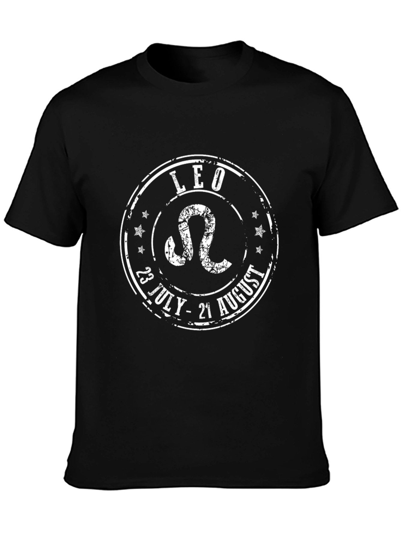 Leo Zodiac T-Shirt Black July 23-August 21