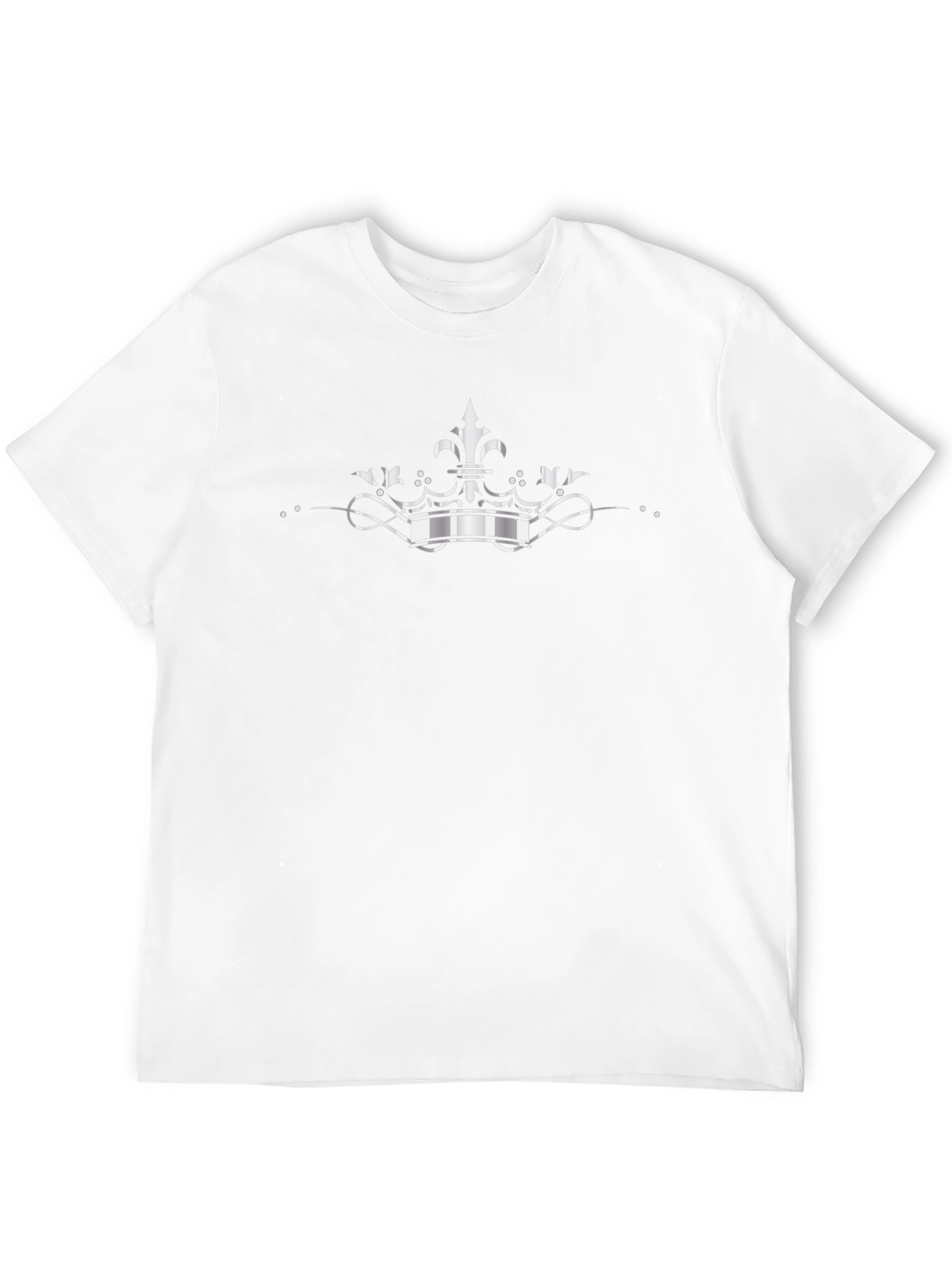 Crown Graphic Tee - Black Cotton Blend Casual Wear
