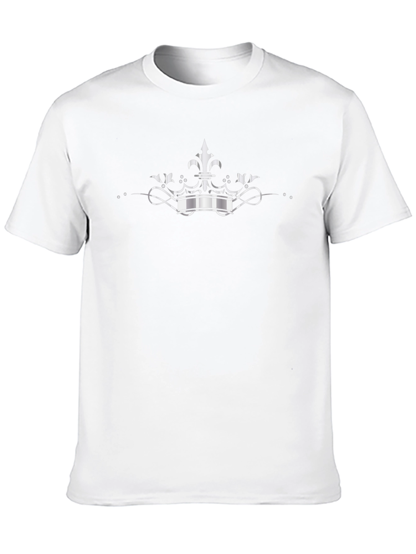 Crown Graphic Tee - Black Cotton Blend Casual Wear