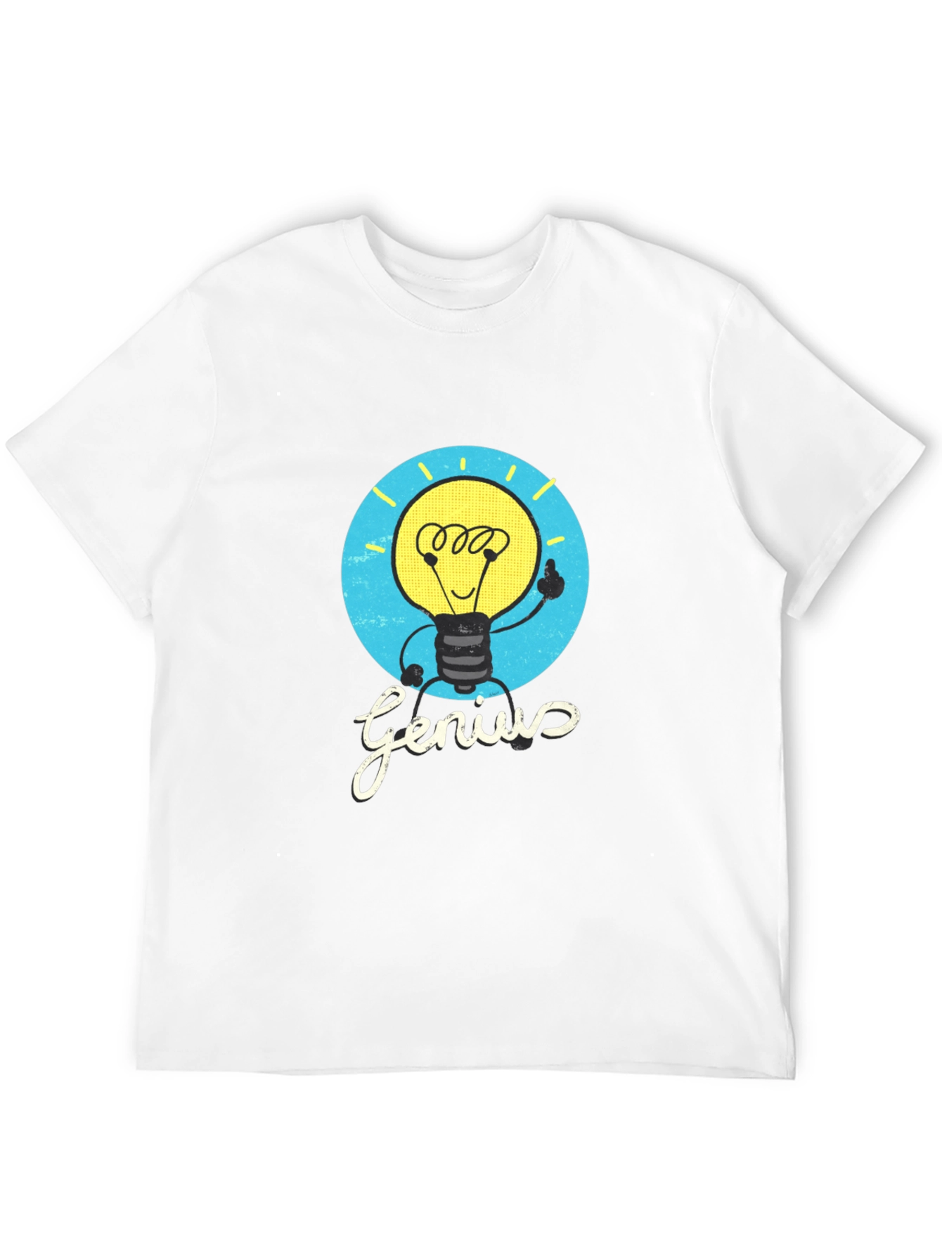 Genius Lightbulb Graphic Tee - Black