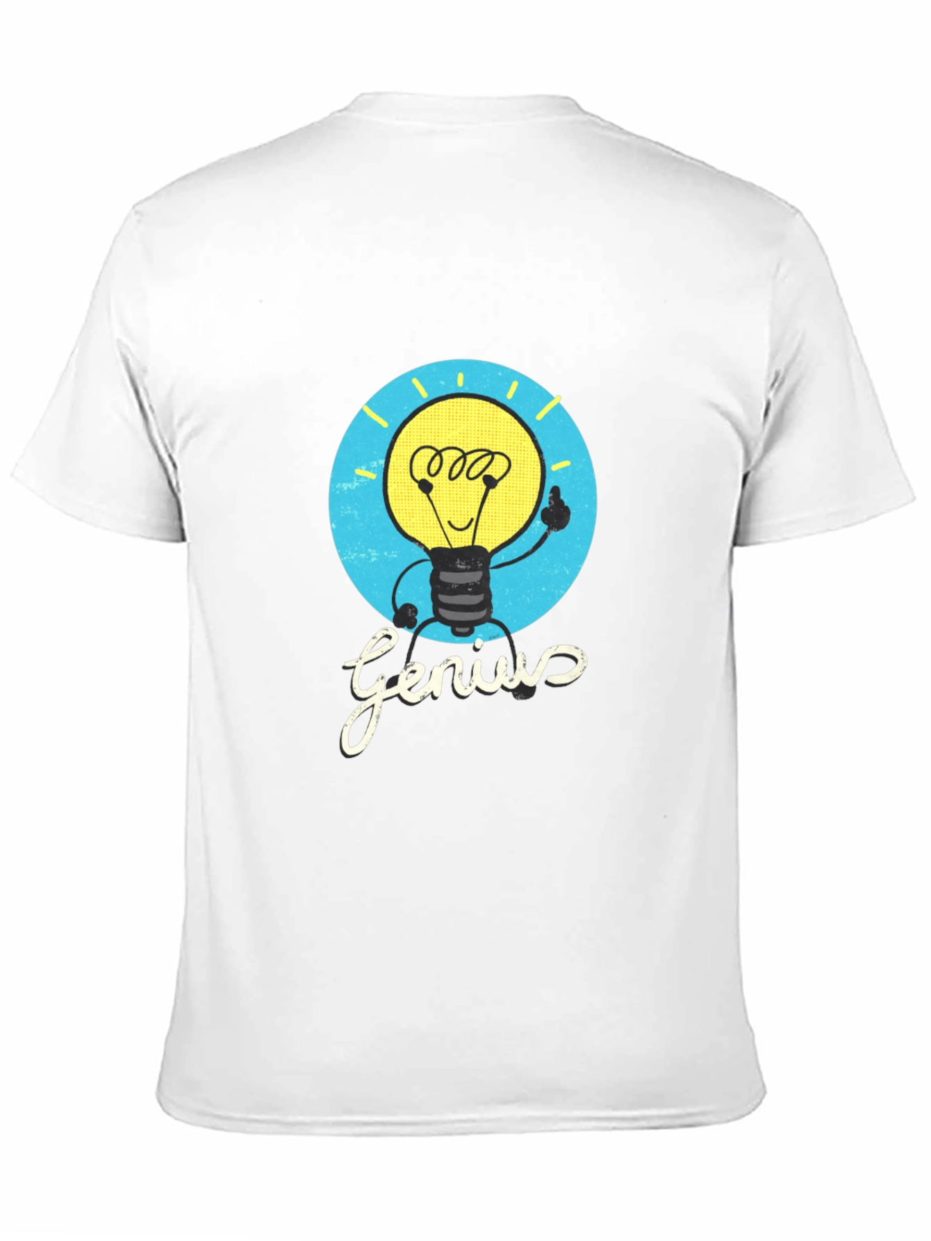 Genius Lightbulb Graphic Tee - Black