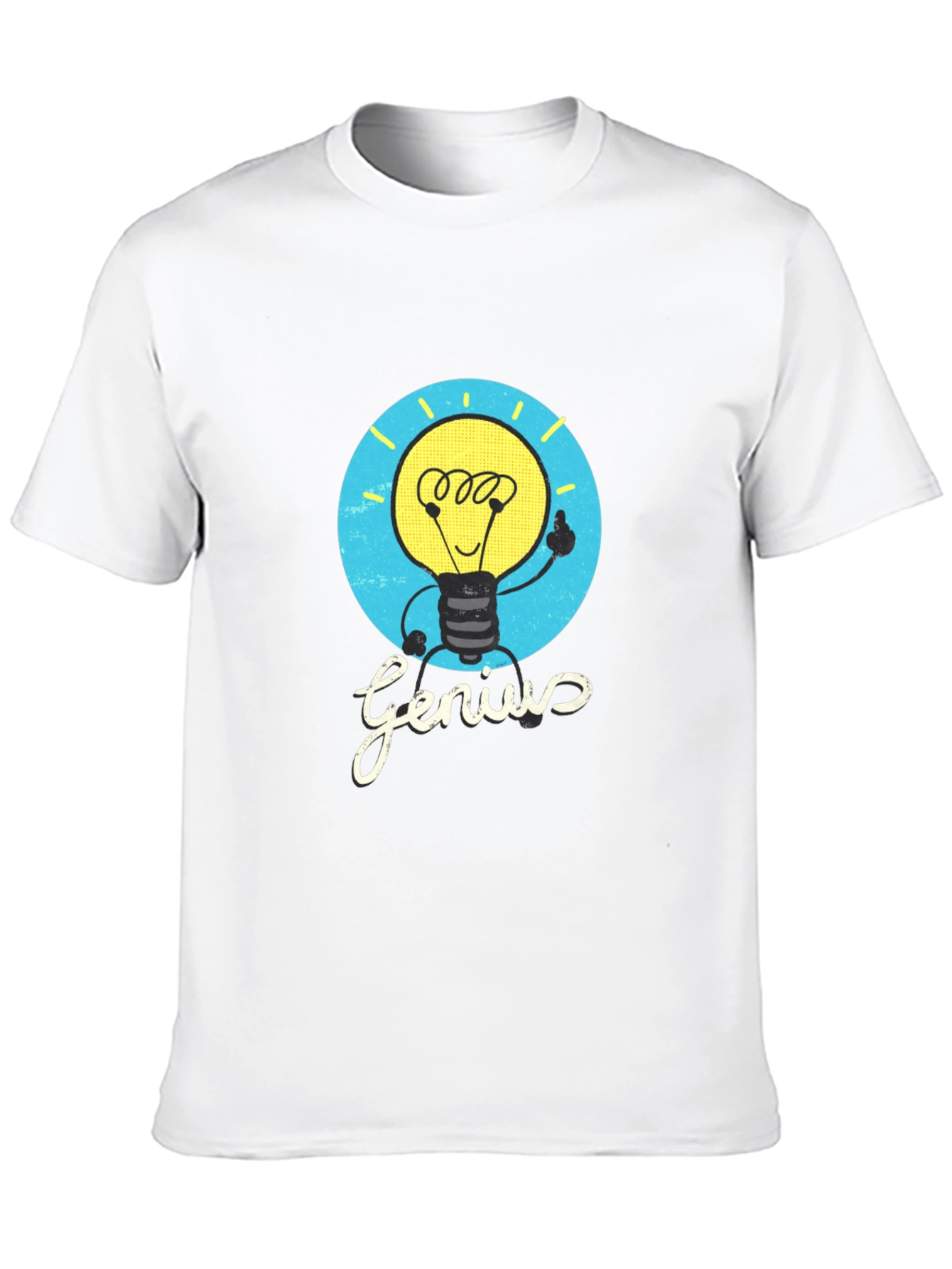 Genius Lightbulb Graphic Tee - Black