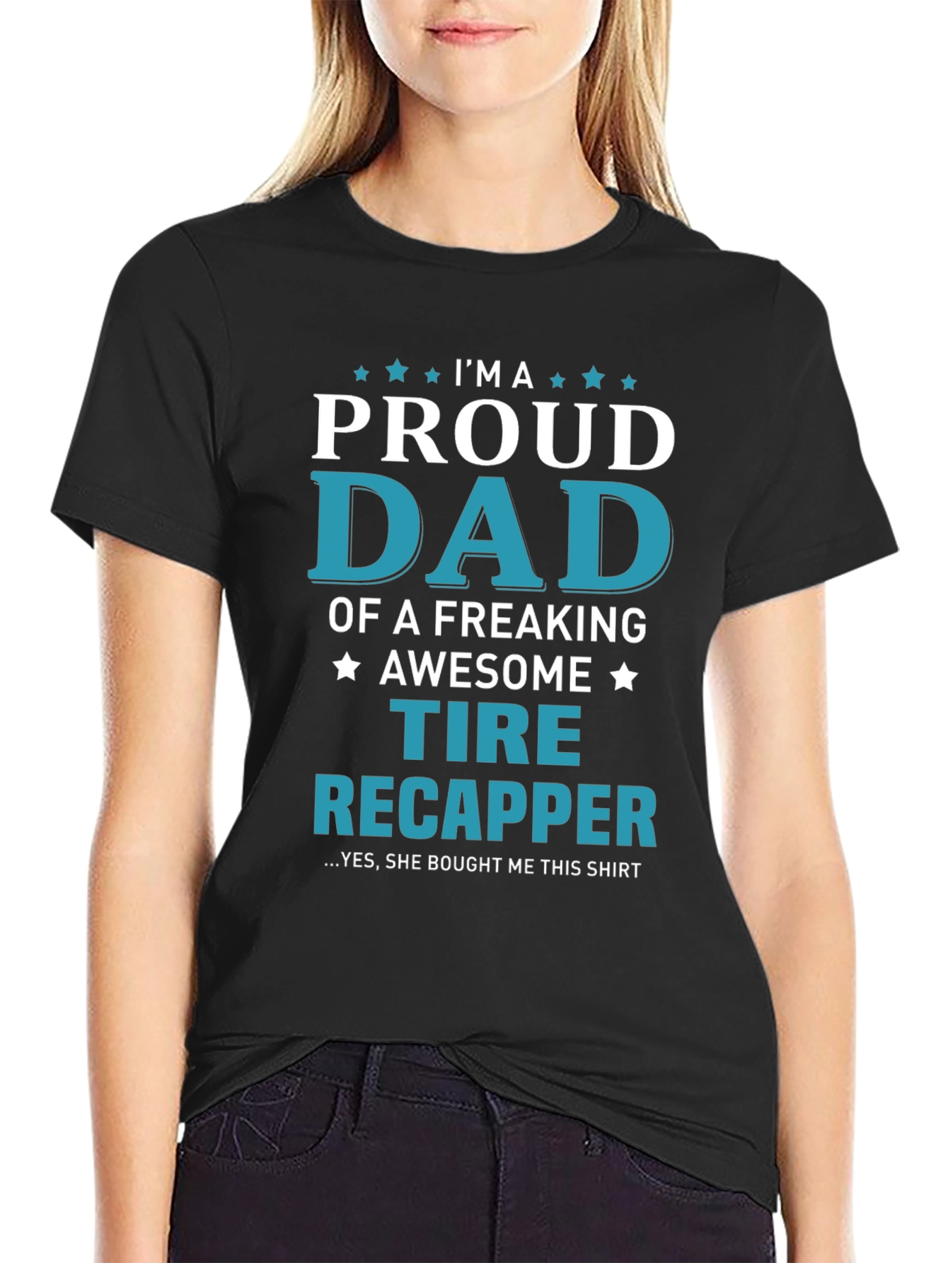 Proud Dad Tire Recapper Graphic T-Shirt