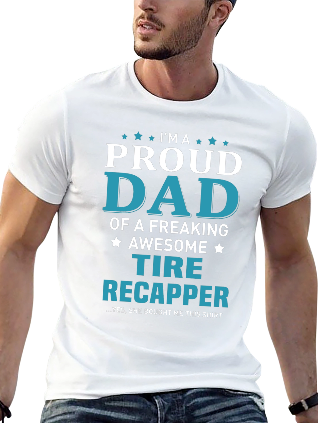 Proud Dad Tire Recapper Graphic T-Shirt