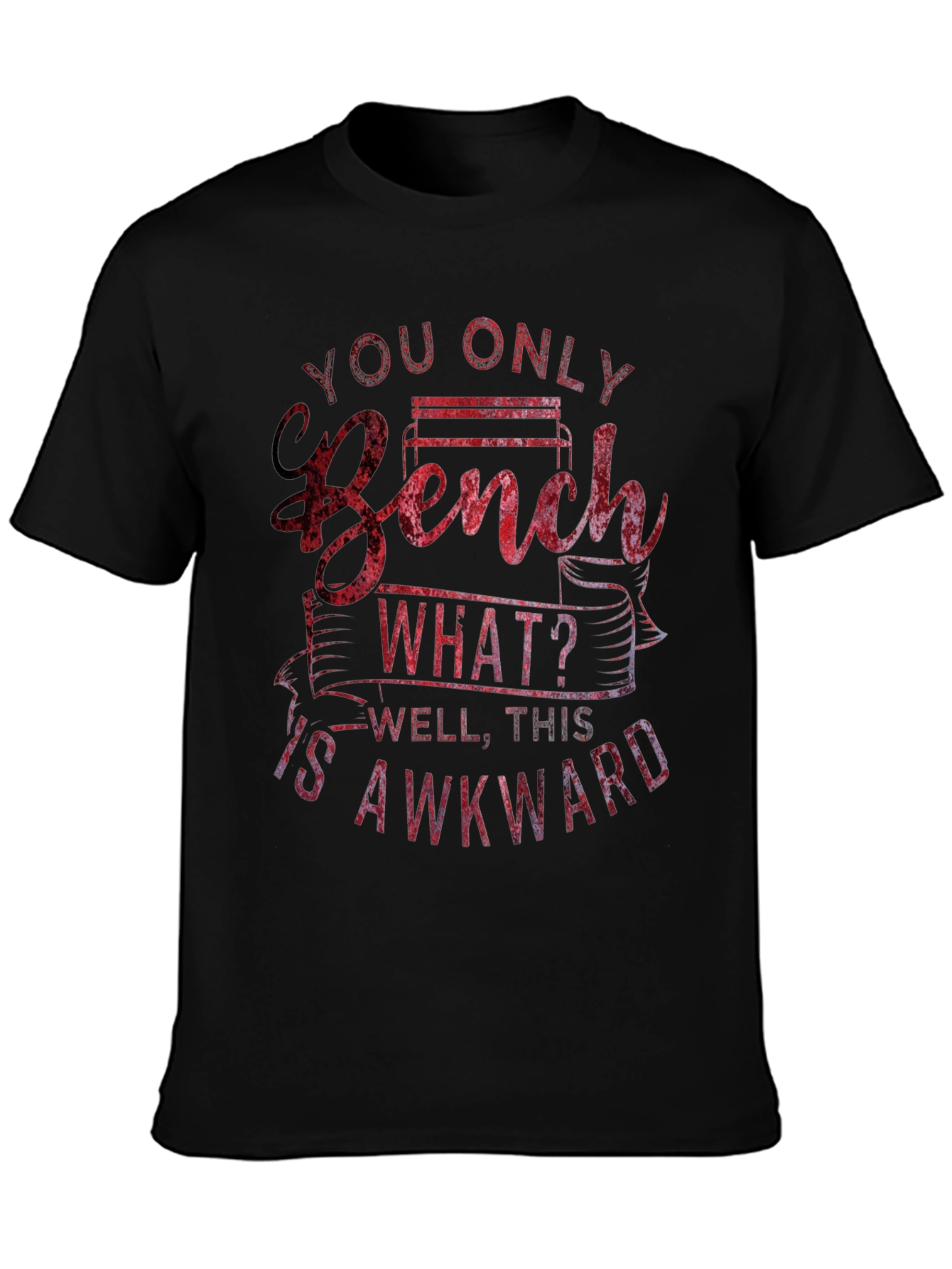 Awkward Bench Graphic Tee - Gym Humor