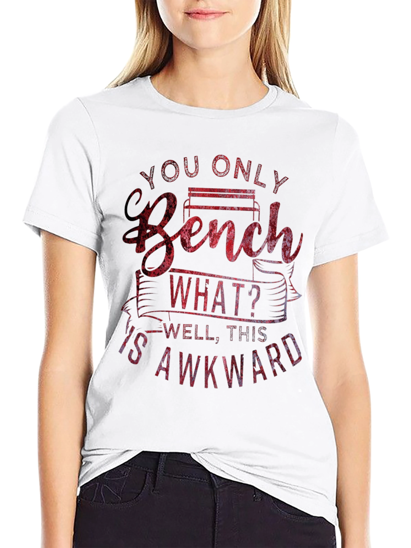 Awkward Bench Graphic Tee - Gym Humor