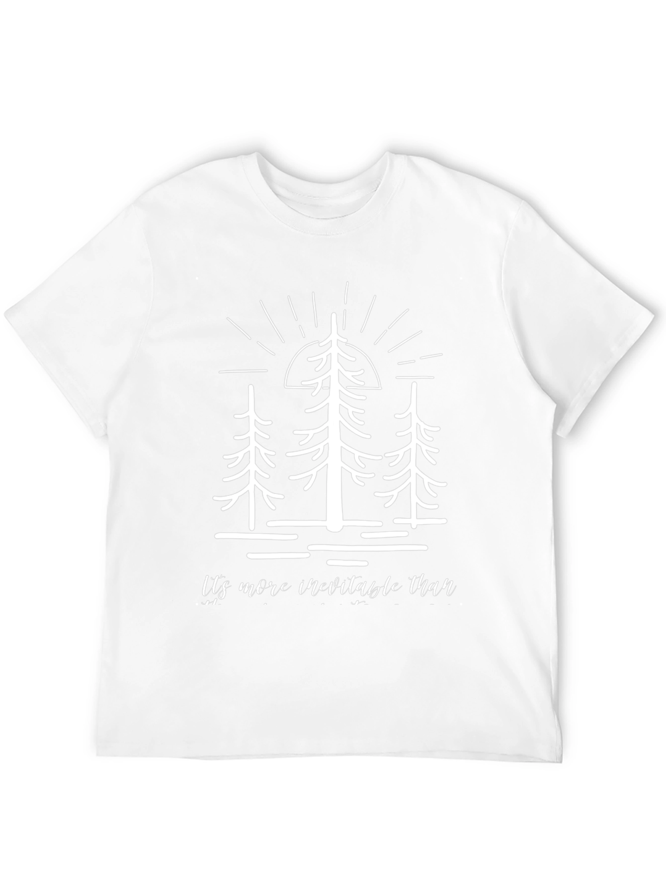 Mens Black Graphic Tee - Tree Design