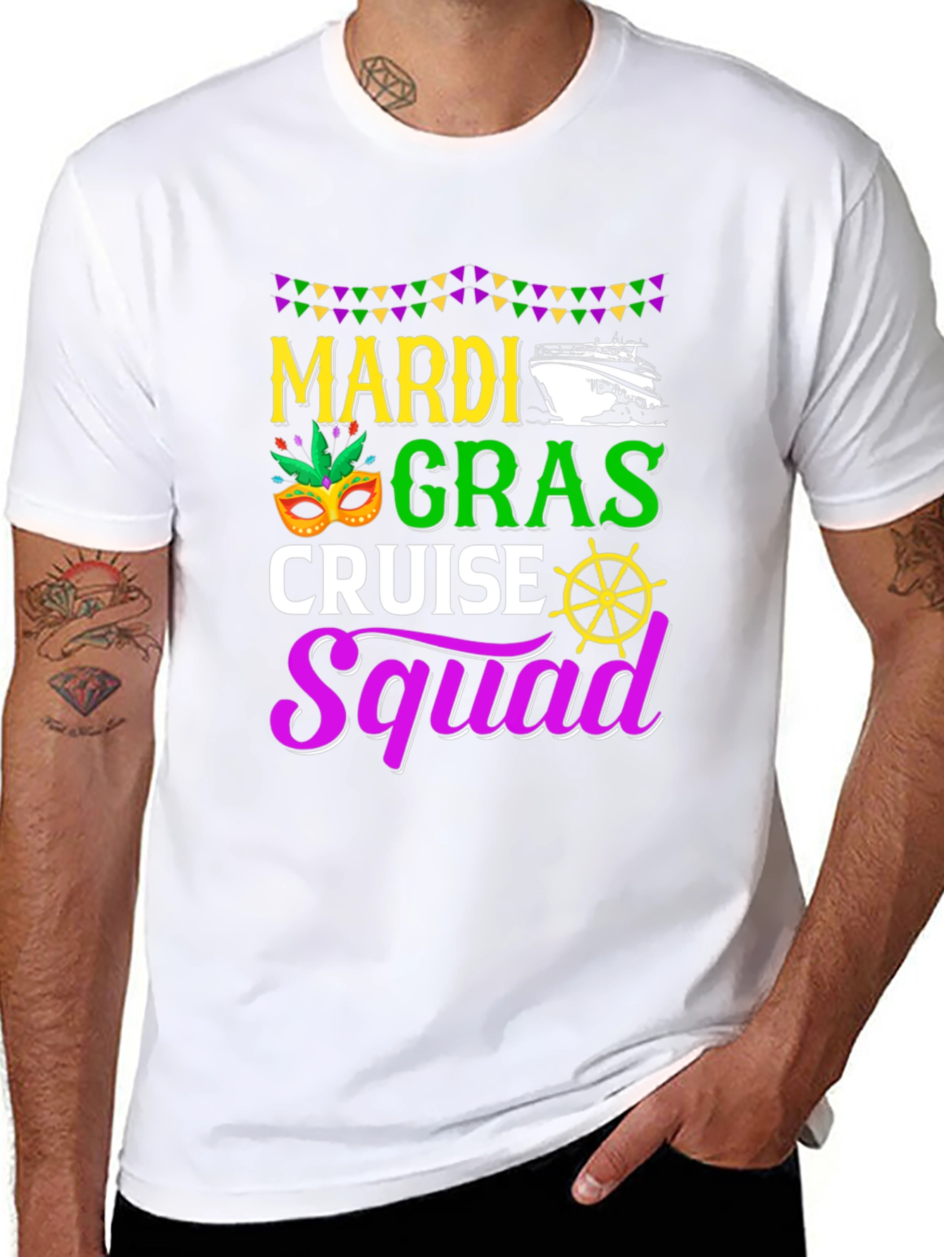 Mardi Gras Cruise Squad Graphic T-Shirt