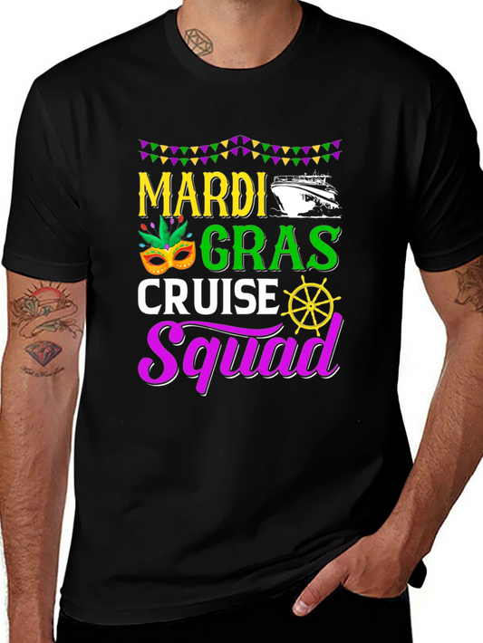 Mardi Gras Cruise Squad Graphic T-Shirt