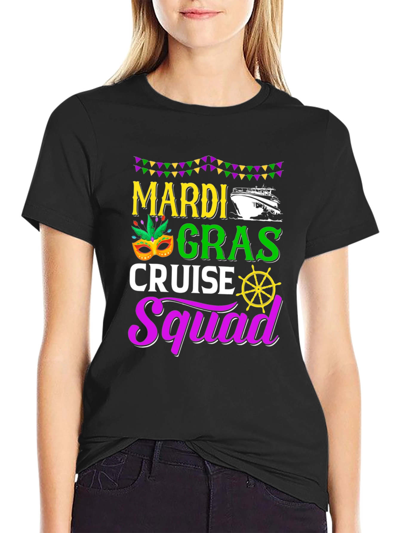 Mardi Gras Cruise Squad Graphic T-Shirt