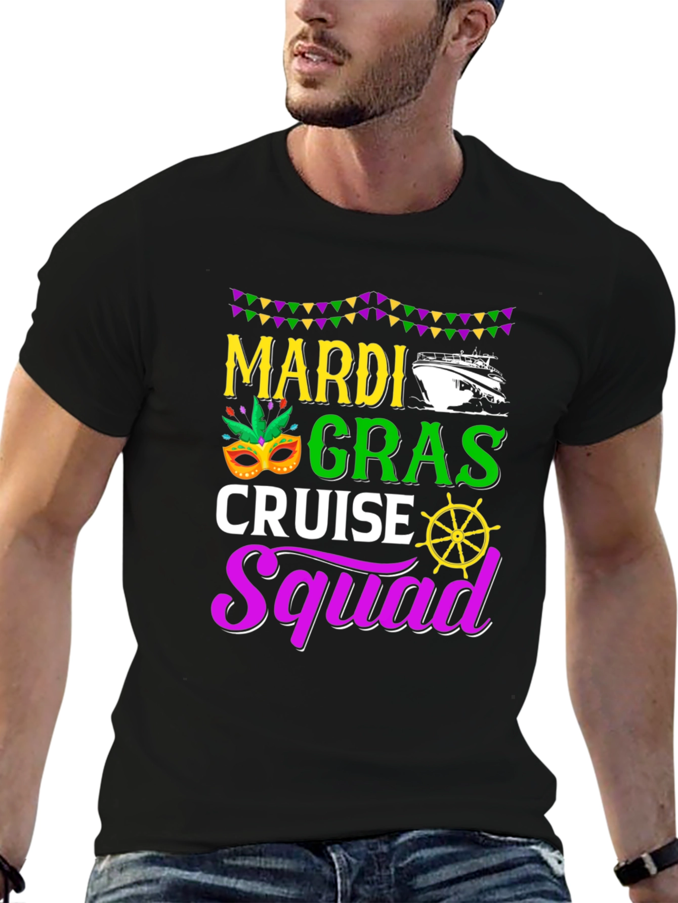 Mardi Gras Cruise Squad Graphic T-Shirt