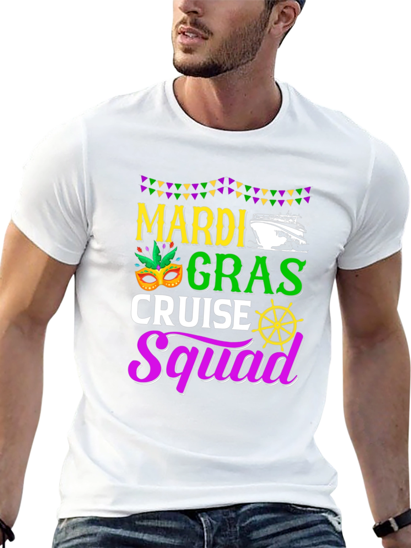 Mardi Gras Cruise Squad Graphic T-Shirt