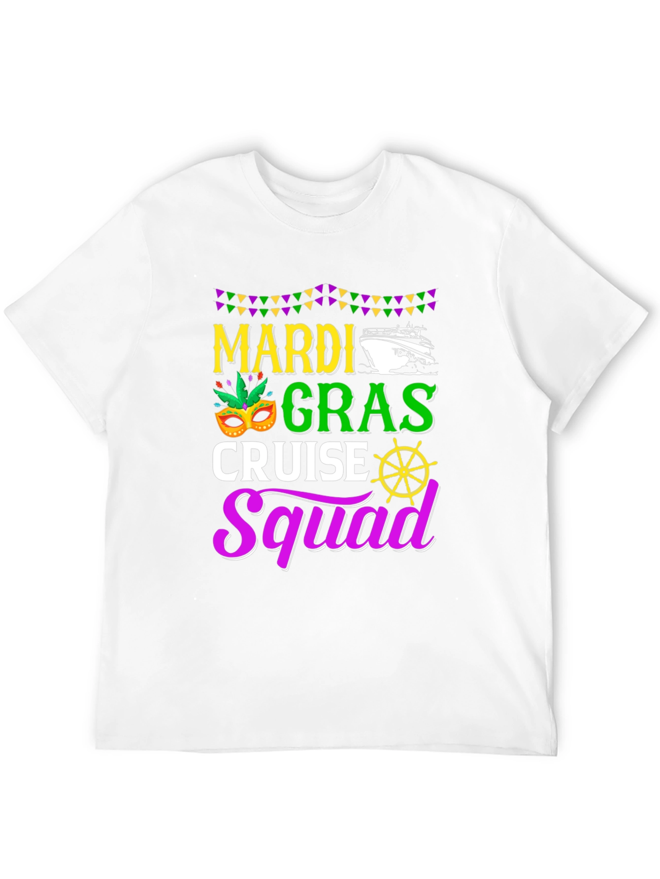 Mardi Gras Cruise Squad Graphic T-Shirt