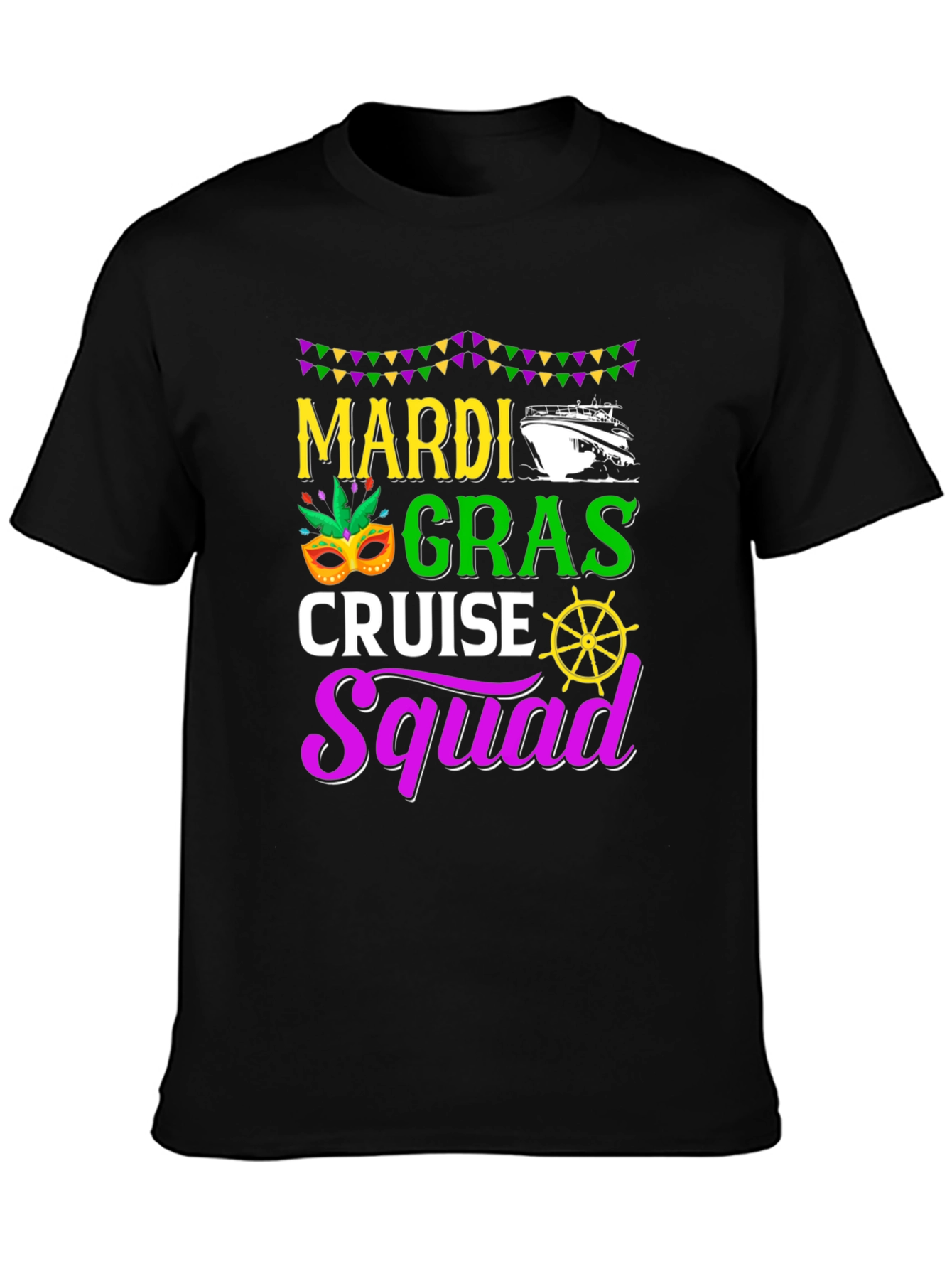Mardi Gras Cruise Squad Graphic T-Shirt