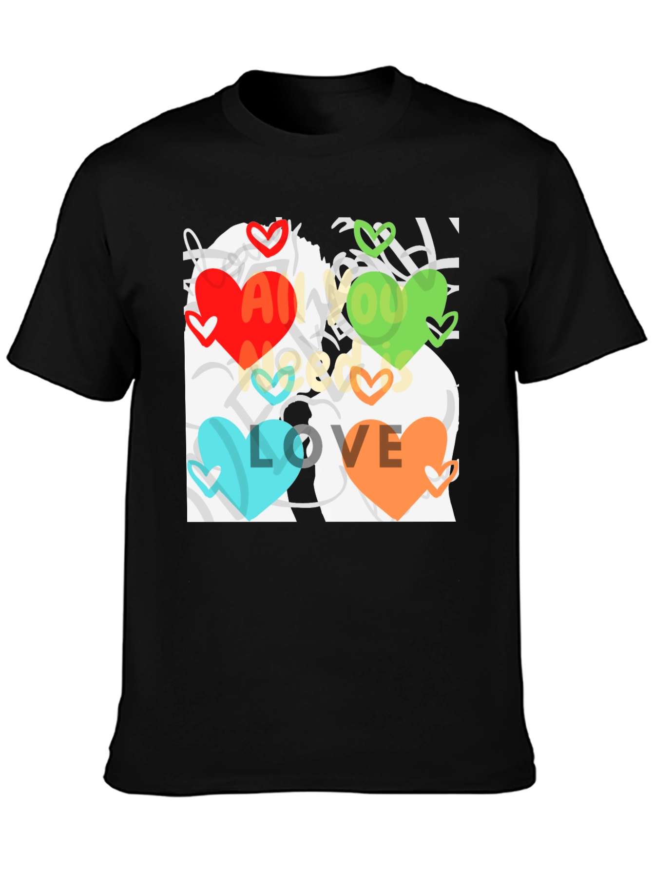Love All You Need T-Shirt Unique Heart Design