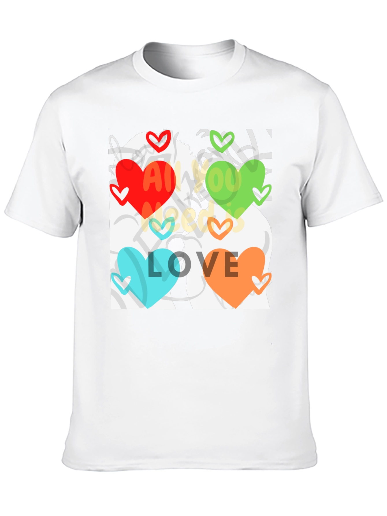 Love All You Need T-Shirt Unique Heart Design
