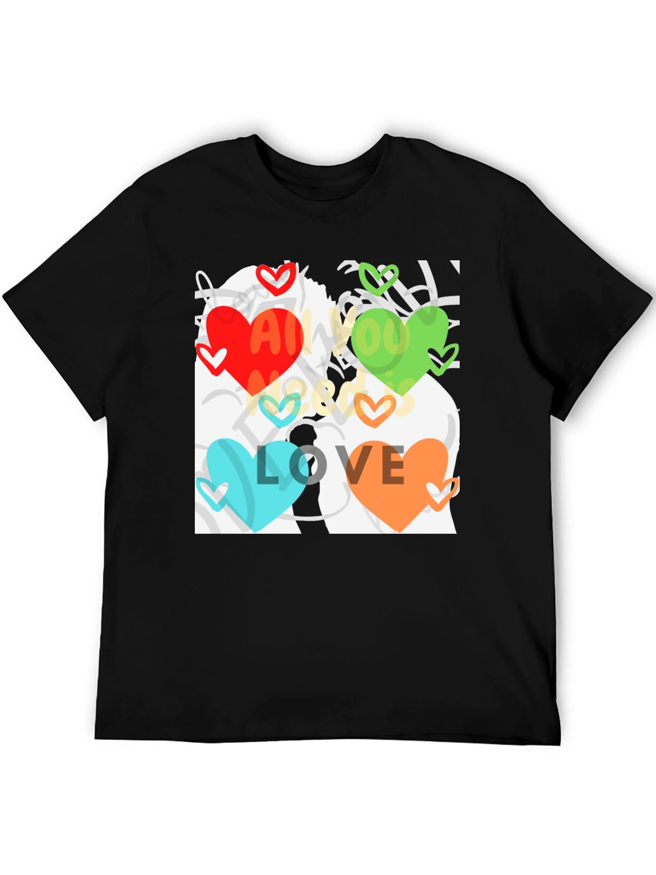 Love All You Need T-Shirt Unique Heart Design