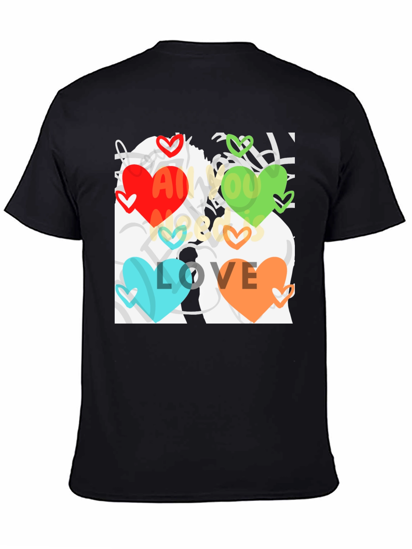 Love All You Need T-Shirt Unique Heart Design