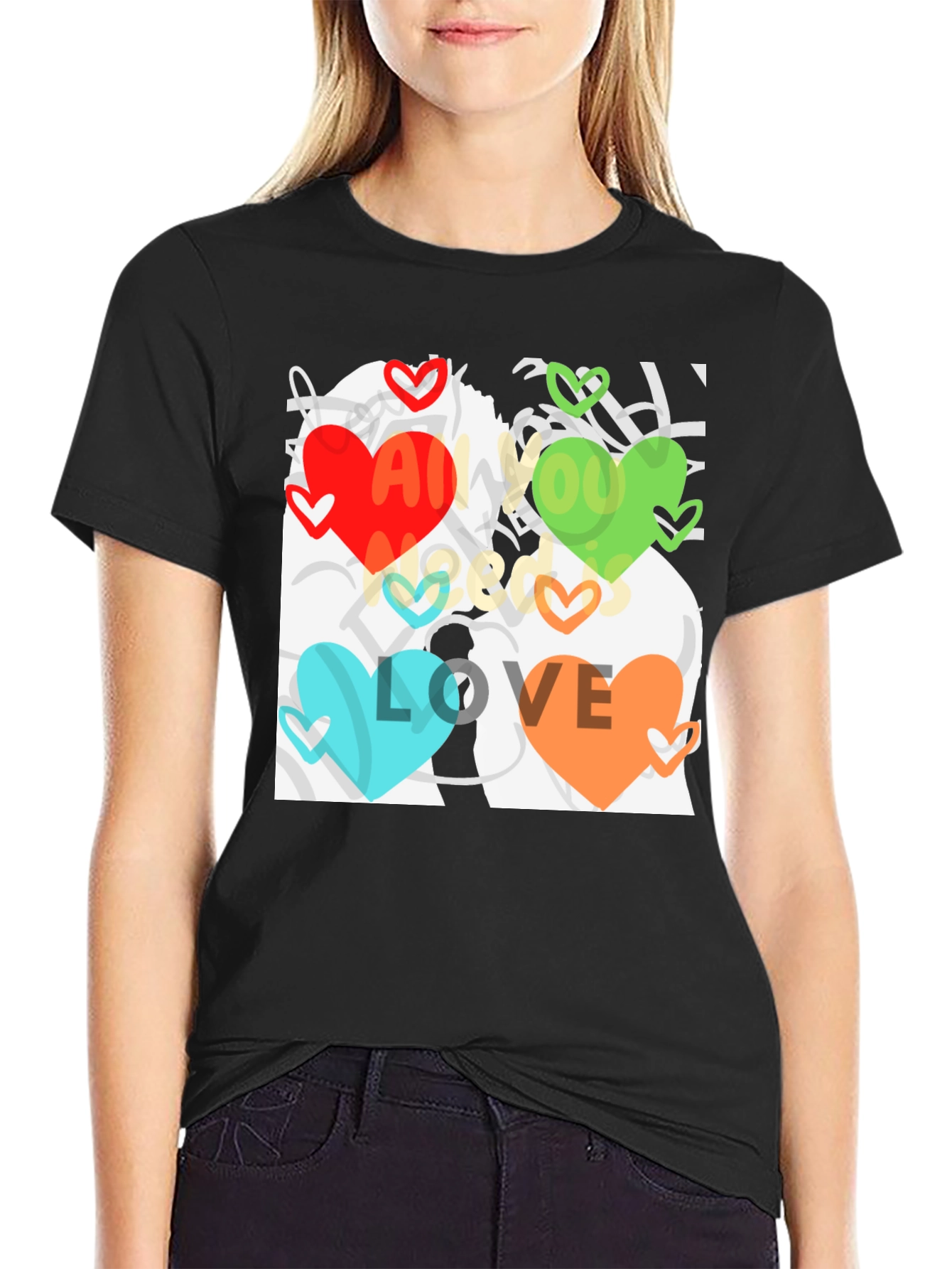 Love All You Need T-Shirt Unique Heart Design