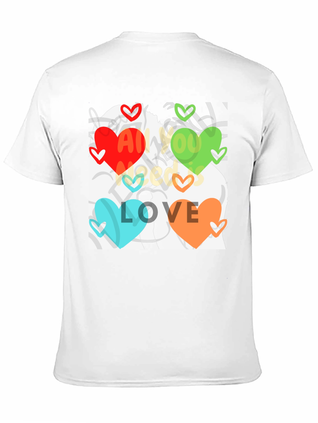 Love All You Need T-Shirt Unique Heart Design