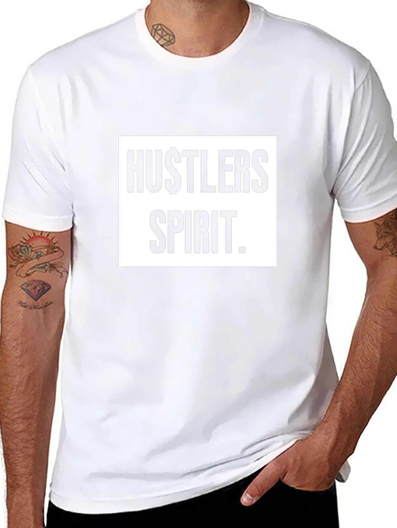 Hustlers Spirit Black Graphic Tee
