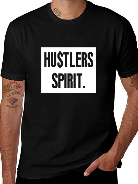 Hustlers Spirit Black Graphic Tee