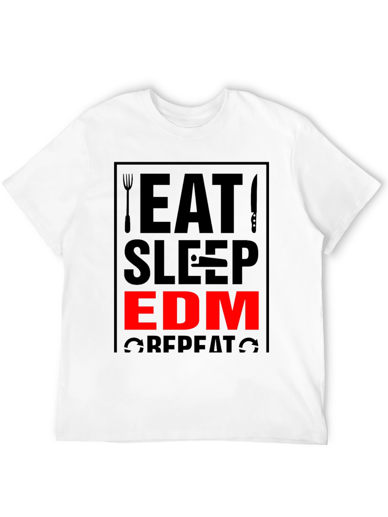 Eat Sleep EDM Repeat Black T-Shirt
