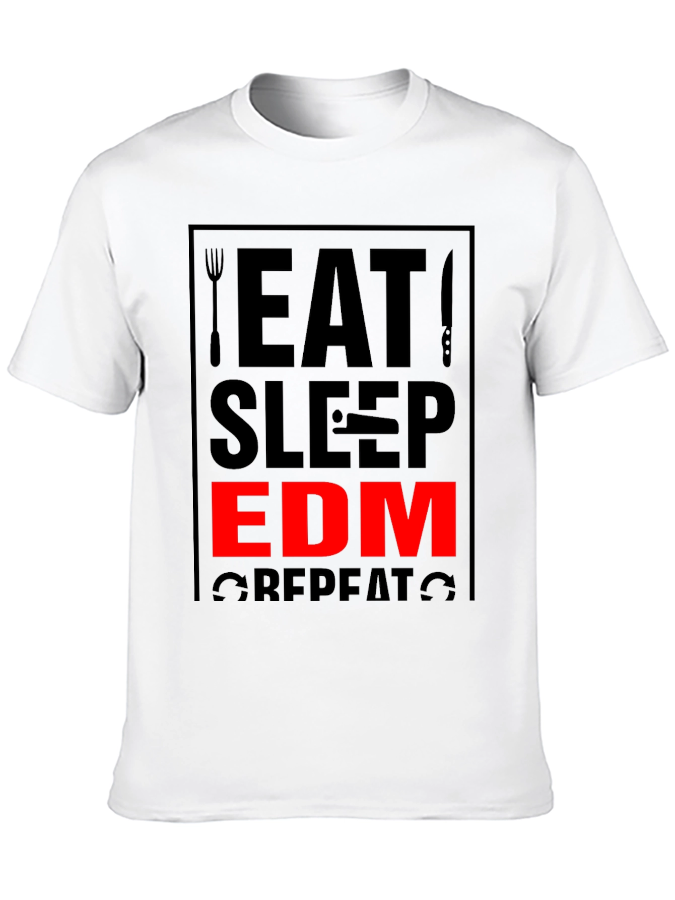 Eat Sleep EDM Repeat Black T-Shirt