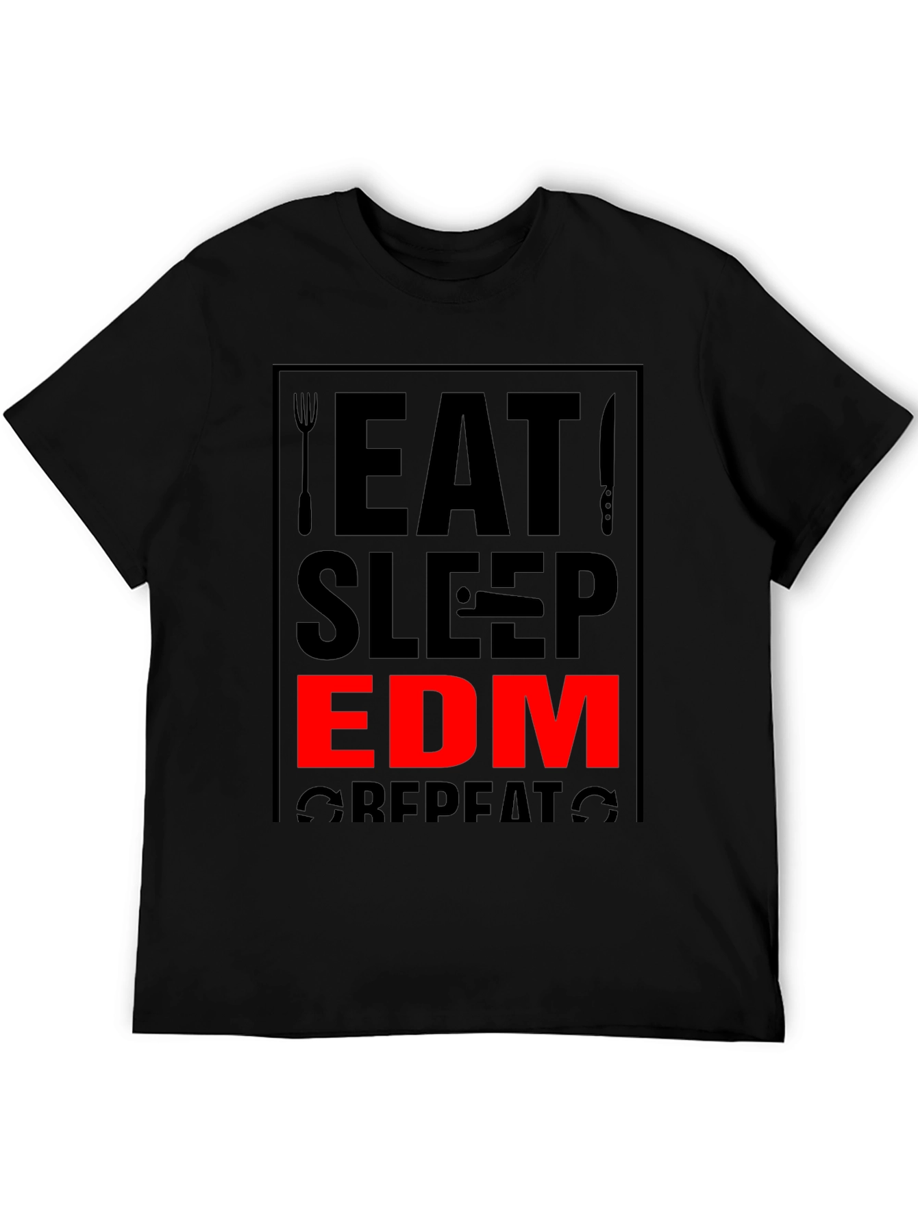 Eat Sleep EDM Repeat Black T-Shirt