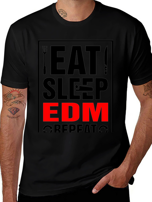 Eat Sleep EDM Repeat Black T-Shirt