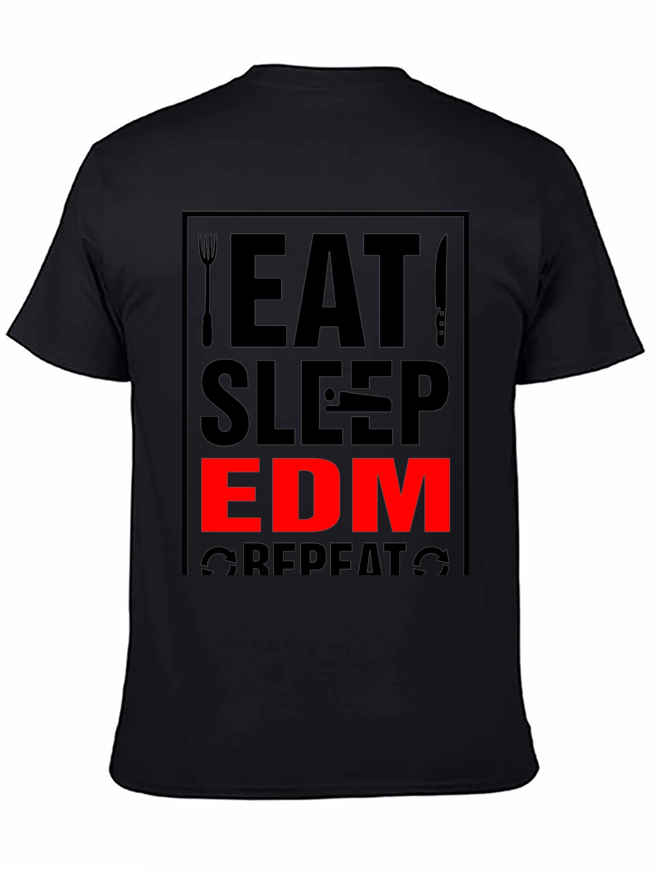 Eat Sleep EDM Repeat Black T-Shirt