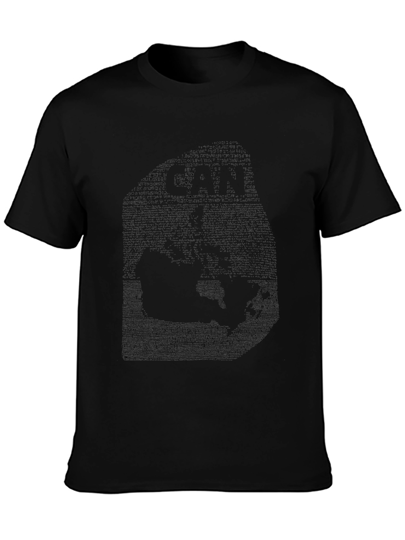 Black Graphic Tee for Men