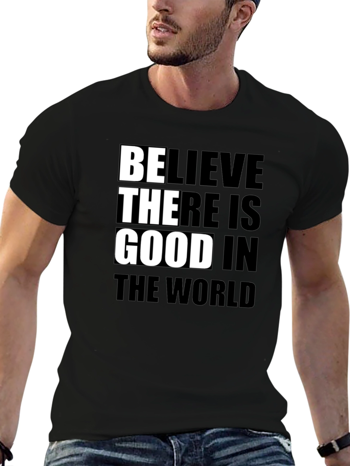Believe In Good Graphic Tee - Black