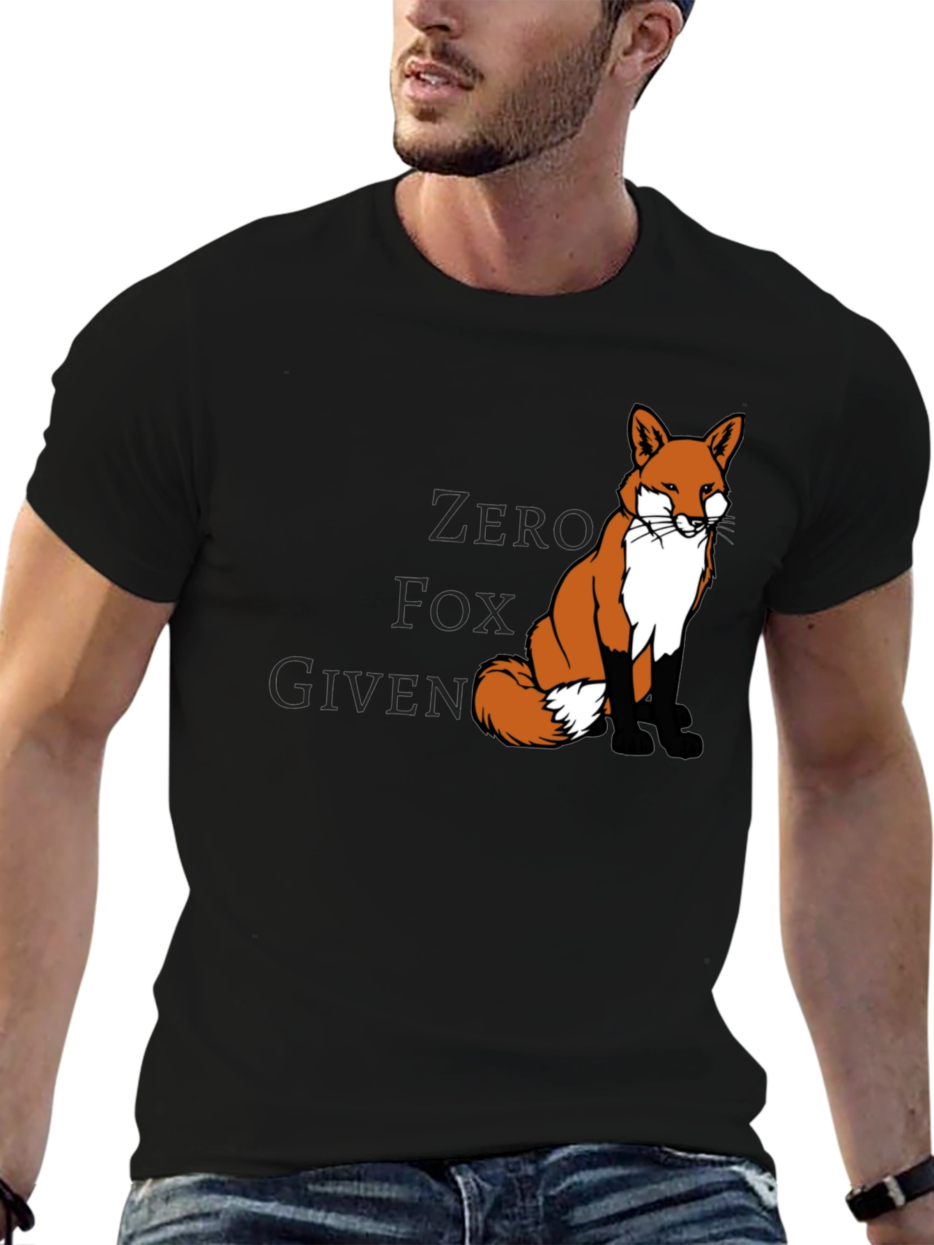 Zero Fox Given Mens Black Graphic Tee