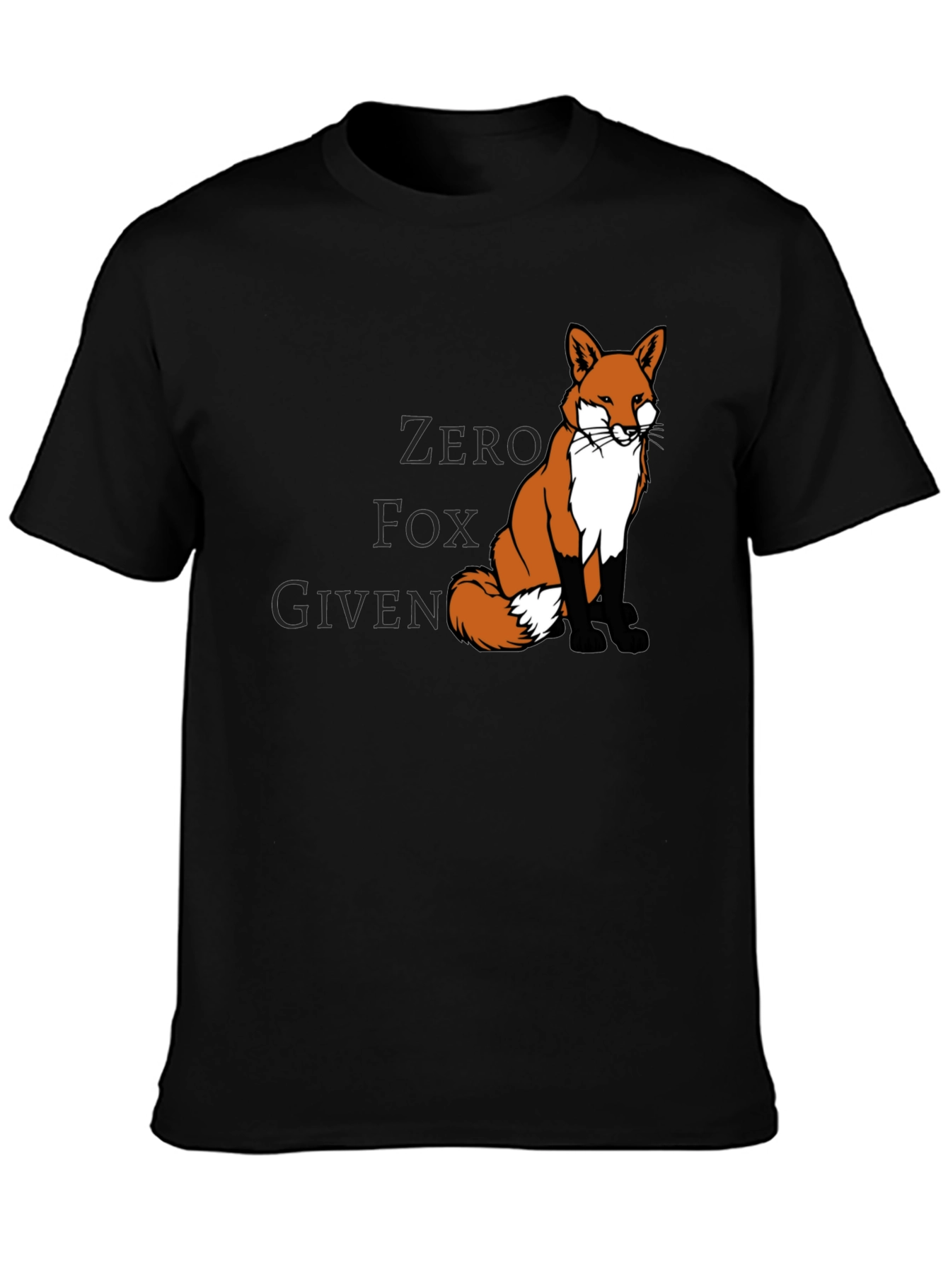 Zero Fox Given Mens Black Graphic Tee