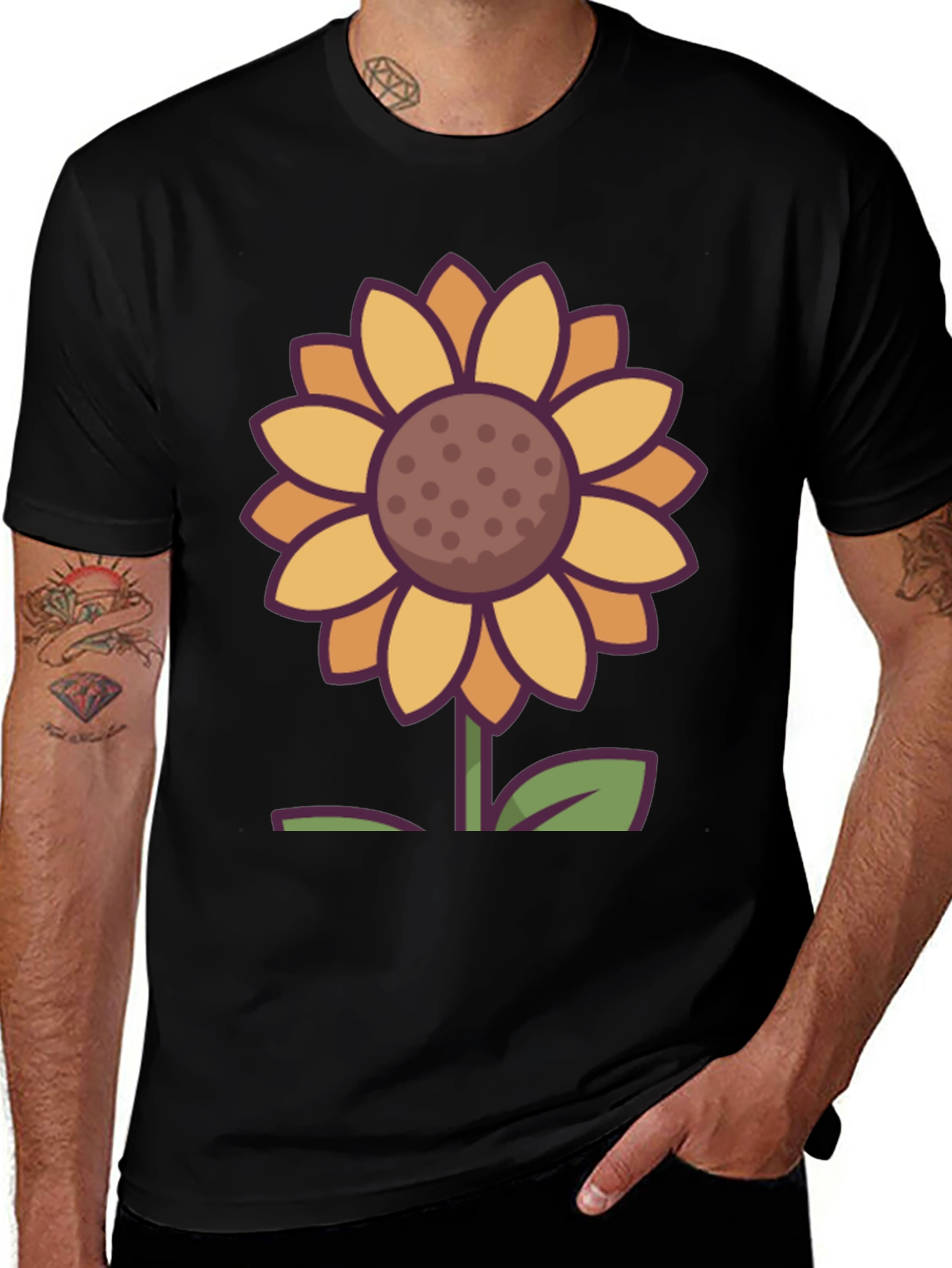 Sunflower Graphic Tee - Unisex Black T-Shirt
