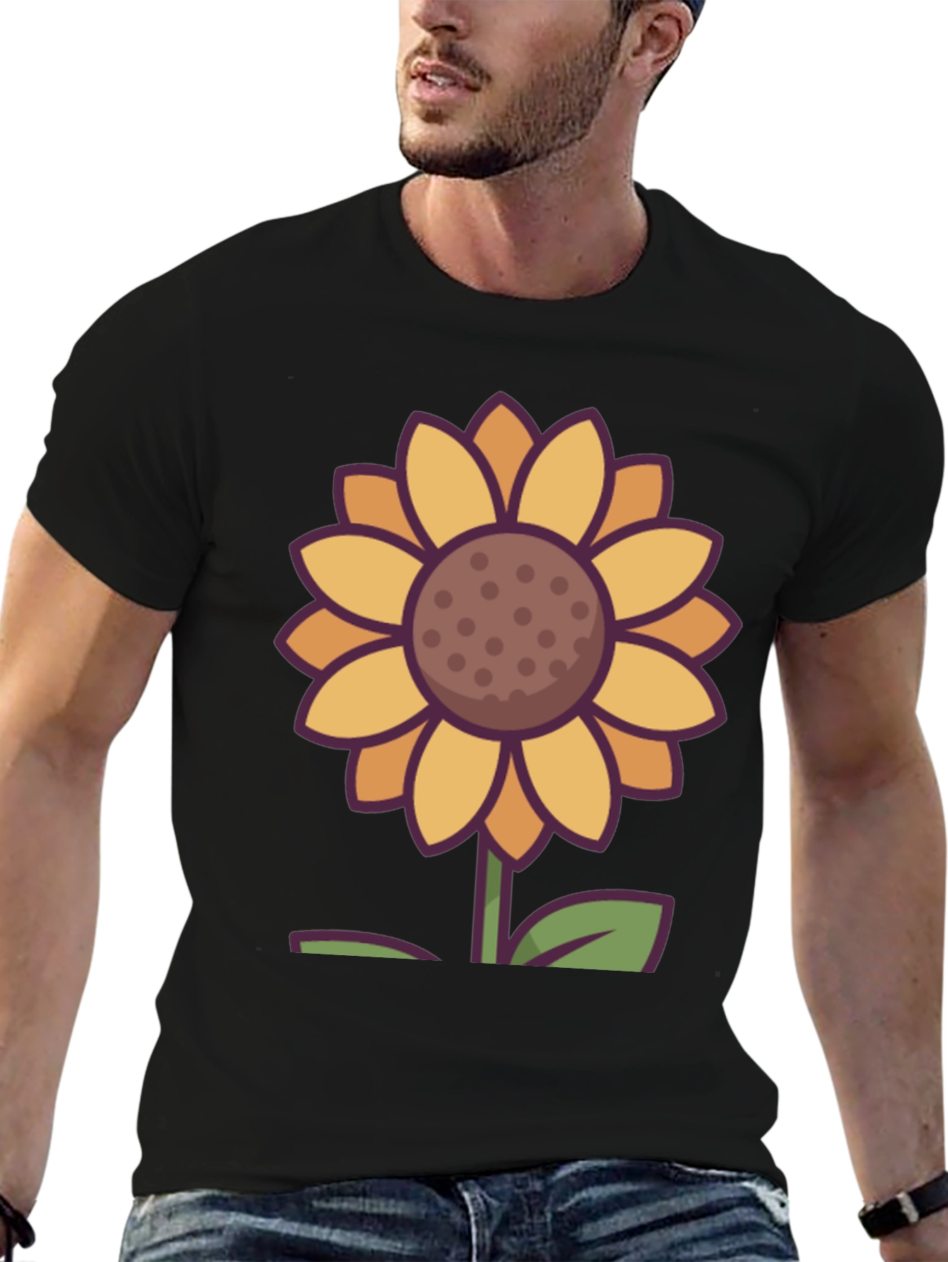 Sunflower Graphic Tee - Unisex Black T-Shirt