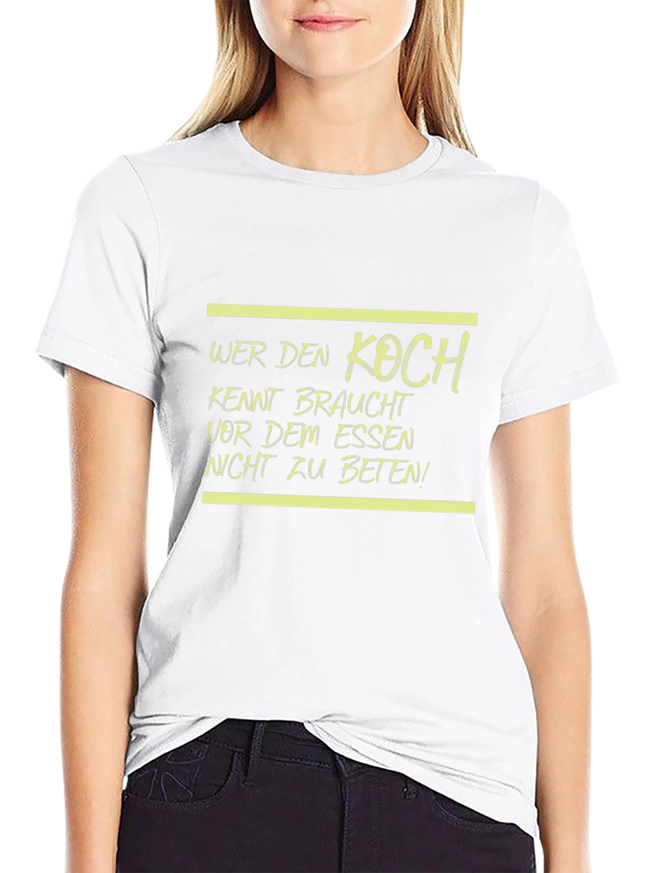 Wer Den Koch Kennt Funny Black T-Shirt