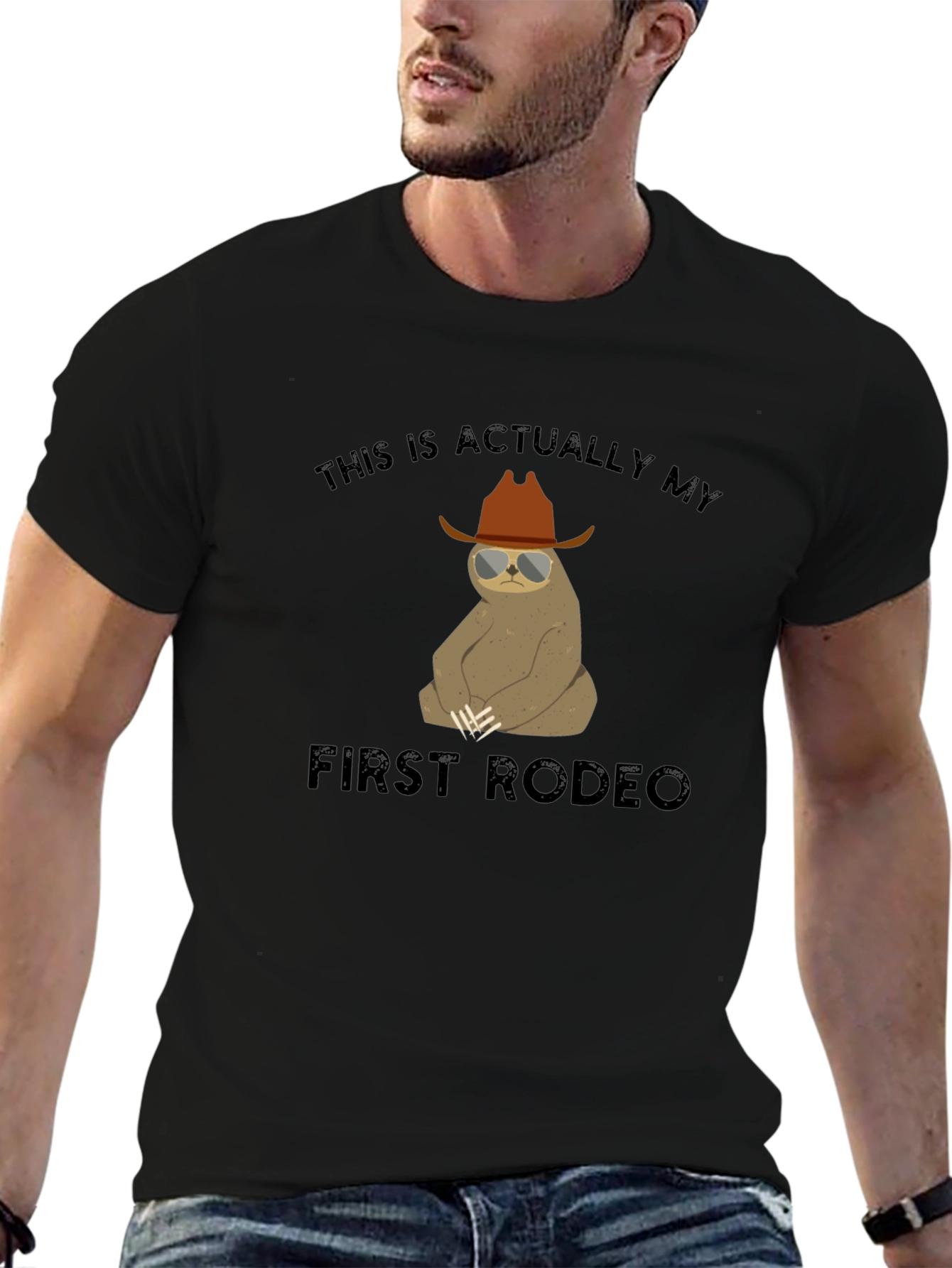 Sloth Rodeo Graphic Tee - Funny Western T-Shirt